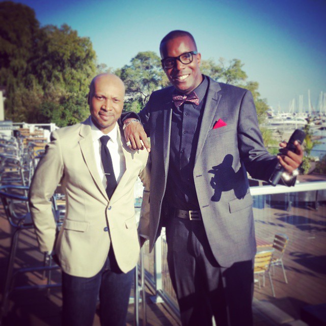 AL McFOSTER with DJ Reddy Fox at Nick & Christina's Wedding Reception