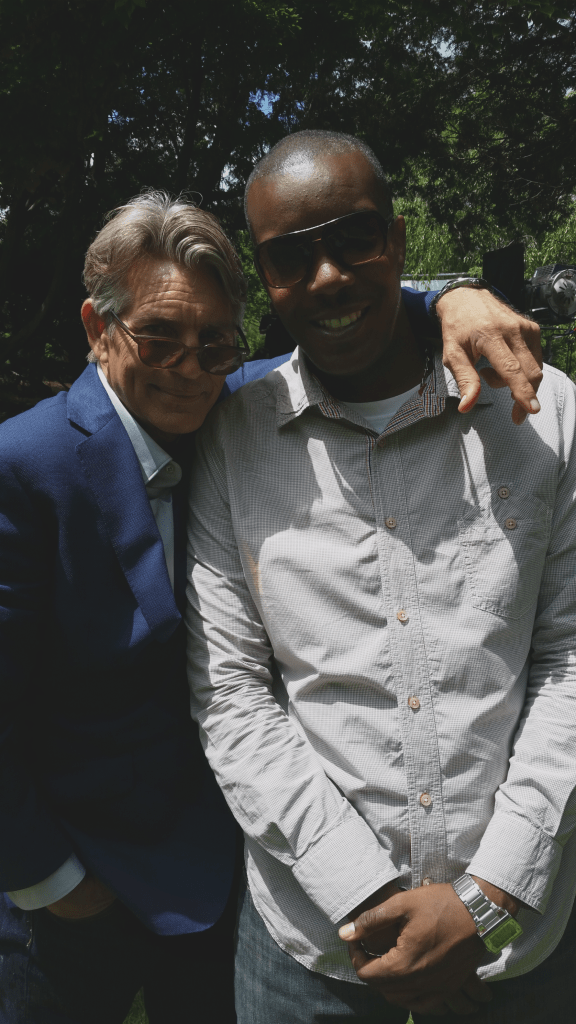 AL McFOSTER on set with Eric Roberts
