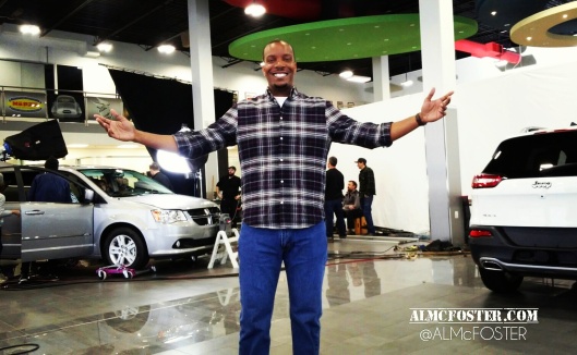 AL McFOSTER on set at the Dodge/Chrysler "The Big Holiday Cash Event" commercial